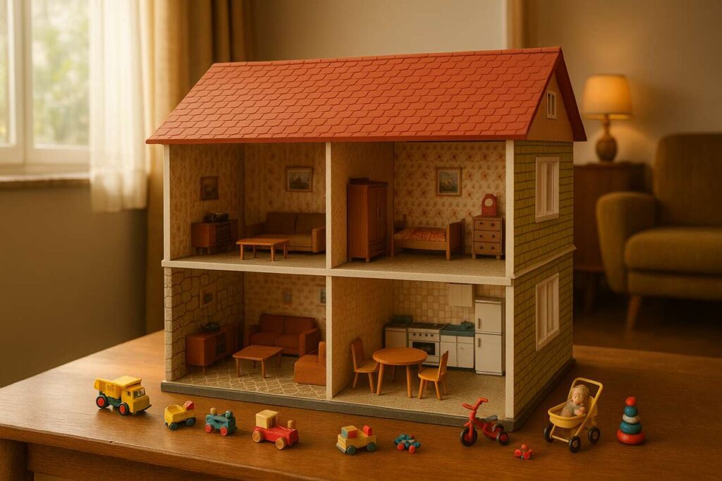 Mit dem Puppenhaus aus DDR-Zeiten spielen heute noch die Enkelkinder
