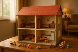 Mit dem Puppenhaus aus DDR-Zeiten spielen heute noch die Enkelkinder